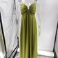 Luxury Elegant Olive Green Sweetheart Chiffon Evening Dress DP8098