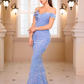 Glamorous Sequin Off-the-Shoulder Mermaid Prom Dress Sweetheart Formal Evening Gown DP8243