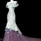 Chic Embroidery Beaded Mermaid Off-the-shoulder Prom Dress 3D Butterflies Evening Gown Party Dress Long Formal Dress DP6902