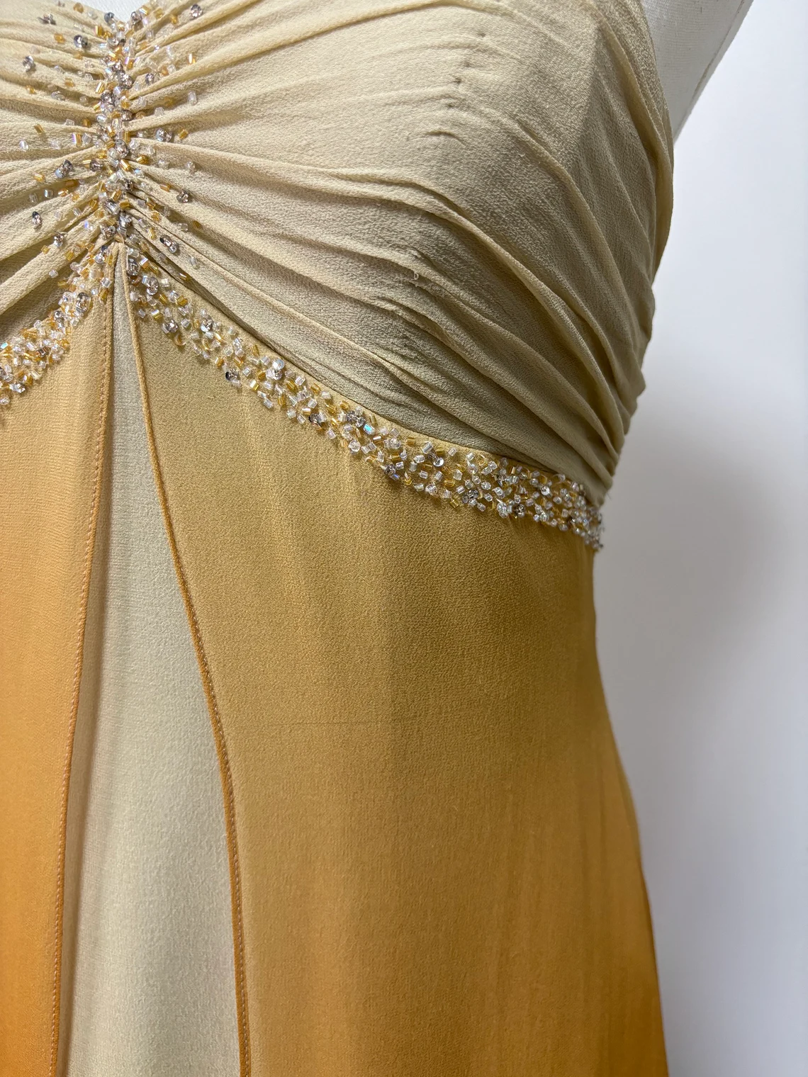 Vintage Sunset Straps Beading A-Line Long Formal Party Gown, DP3506