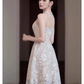 Robe de bal vintage blanche en dentelle avec appliques, robe de soirée fourreau longue, robe de soirée formelle, DP6616
