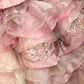 Glamorous Pink Tiered Tulle Strapless Sequin Beaded Sweet 16 Quinceanera Ball Gown DP7300