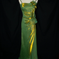 Purple Straps Vintage Floral Elegant Evening Gown Long Party Dress, DP3145