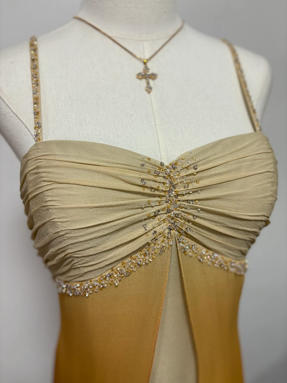 Vintage Sunset Straps Beading A-Line Long Formal Party Gown, DP3506