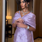 Robe de bal vintage en satin lilas, fourreau, cape perlée, robe de soirée longue, robe formelle DP6713