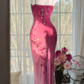 Glamorous Fuchsia Sequined Beaded Sweetheart Mermaid Prom Dress Spaghetti Strap Evening Dress DP8125