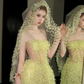 Fashion Yellow Sequined Strapless A-Line Veil Design Tulle Party Dress Homecoming Dress DP6246