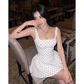 Vintage Dot Pattern Square-neck A-Line Short Summer Dresses Party Dress Homecoming Dress DP6390