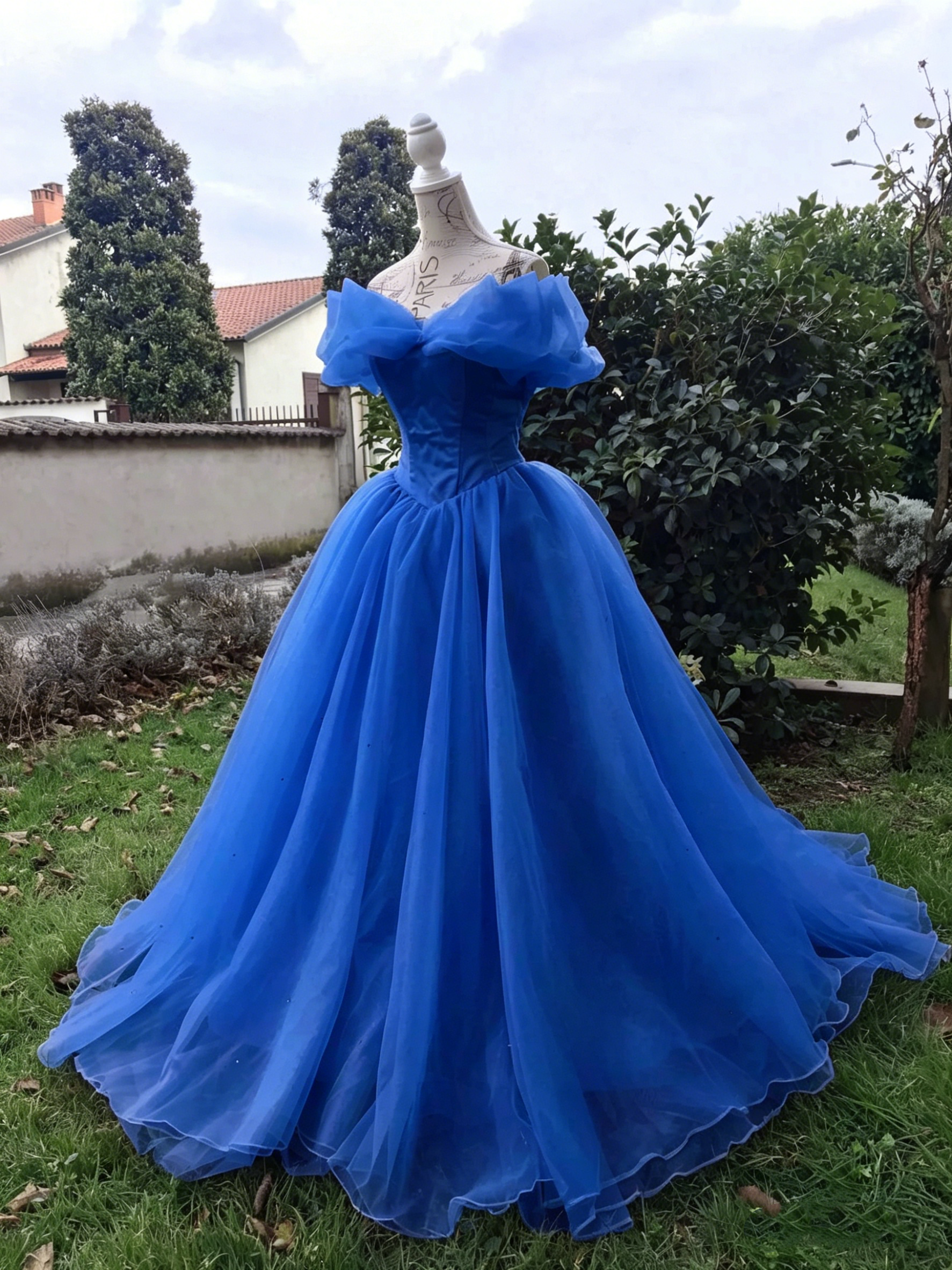 Vintage Off-the-Shoulder Soft Yellow Tulle Ball Gown Cinderella Prince – DSProm Vintage Off-the-Shoulder Soft Yellow Tulle Ball Gown Cinderella Prince – DSProm