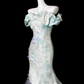 Chic Embroidery Beaded Mermaid Off-the-shoulder Prom Dress 3D Butterflies Evening Gown Party Dress Long Formal Dress DP6902