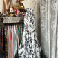 Robe de soirée longue style sirène sans bretelles à imprimé floral vintage DP6378