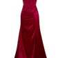 Bezauberndes rückenfreies Meerjungfrau-Kleid aus Satin mit Schnürung, langes Ballkleid, Partykleid, Abendkleid DP6492