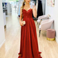 Wunderschönes Glitzer-Spaghettiträger-A-Linien-Herz-Abschlussballkleid DP8371
