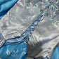 Elegant Ocean Blue Off-the-Shoulder Mermaid Satin & Embroidery Prom Dress DP8180