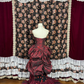 Gorgeous Burgundy Sweetheart Rose Applique Strapless Floor-length/Short Prom Dress Birthday Dress Evening Dress DP6422