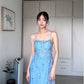 Glamorous Spaghetti Strap Tulle A-Line Prom Dress 3D Floral Lace Applique Formal Evening Gown DP8201