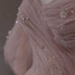 Pink Off Shoulder A-Line Tulle Long Prom Dress Evening Gown DP3965