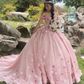 Elegant Sage Green Applique Off-the-Shoulder Sweet 16 Quinceanera A-Line Floor-length Prom Dress Birthday Dress Evening Dress Ball Gown DP6513