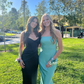 Light Blue Strapless Simple Elegant Long Wedding Guest Dress, DP3555