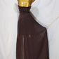 Elegant Sheer Mesh Spaghetti Strap Maxi Dress Sleeveless Pleated Evening Gown DP8240