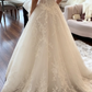 Romantisches trägerloses Spitzenkorsett Sweetheart A-Linien-Hochzeitskleid DP8435