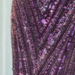 Gorgeous Purple Beaded Sequin V-neck Mermaid Elegant Chiffon Evening Dress Prom Dresses DP6147