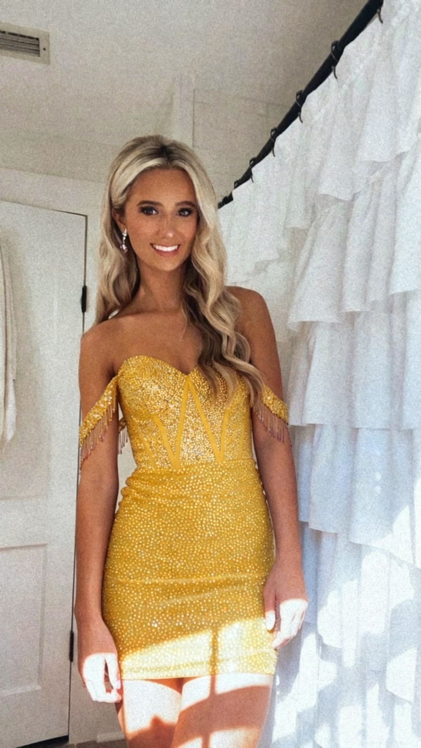 Vintage Off-the-Shoulder Beaded Short Sweetheart Homecoming Dress DP34 DSProm Vintage Off-the-Shoulder Beaded Short Sweetheart Homecoming Dress DP34 DSProm