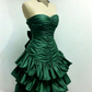Robe de soirée bustier vintage plissée à volants étagés DP2584