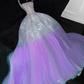 Gorgeous Purple Shiny Sequin Princess Dress Elegant A-Line Floor-length Evening Dress Prom Dresses DP6196