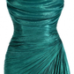 Elegant Strapless Sheath Chiffon Long Party Dress Wedding Guest Dress, DP4642