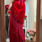 Vintage Red Sparkling Sequin Spaghetti Strap Design Elegant Chiffon Evening Dress Prom Dresses DP5995