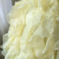 Vintage Soft Yellow Organza 3D Flower Ruffle Beaded Sweet 16 Quinceanera Ball Gown DP7363