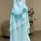 Elegant Ivory Straps Sheath Vintage Long Evening Party Dress DP3960