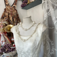 Vintage Ivory Floral Print A-Line Prom Dress Evening Dress DP6376