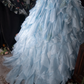 Glamorous Light Blue Spaghetti Strap Tiered Ruffles Ball Gown DP8344