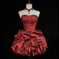 Vintage Sweetheart A-Line Homecoming Dress Ruffle Strapless Party Dress Short Cocktail Dress, DP6557