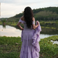 Elegant Lavender Off-the-Shoulder Tiered Tulle A-Line Prom Dress DP8457