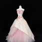 Elegant Pink Strapless Quinceanera Dress Lace Applique Tulle Sweet 16 Wedding Sweet 15 Quinceanera Ball Gown DP8250