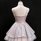 Elegant Ombre Glitter Sweetheart Spaghetti Strap Bow Tulle A-Line Homecoming Dress DP8727