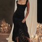 Elegant Off-the-Shoulder Lace Mermaid Prom Gown Ruched Evening Dress DP8146