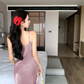 Vintage Spaghettiträger Meerjungfrau Lange Sommerkleider Ballkleid Abendkleid DP6388