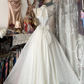 Vintage White Two-Piece V-Neck Evening Gown Sleeveless Wrap Top & Chiffon Skirt Prom Dress DP8329