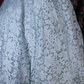 Elegant Blue Floral Lace Sleeveless V-Neck Ball Gown DP8351