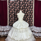 Gorgeous Lace Embroidery Beaded Sweet 16 Quinceanera Strapless A-Line Floor-length Tiered Prom Dress Evening Dress Ball Gown DP6414