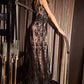 Vintage Shiny Beaded Mermaid Prom Dress V-neck Spaghetti Strap Evening Dress Long Formal Dress, DP6595