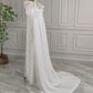 Wunderschönes weißes glitzerndes Pailletten-Perlen-Herzstück-A-Linie-langes Ballkleid Partykleid Abendkleid DP6496