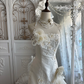 Gorgeous Strapless Sweetheart Lace Mermaid Wedding Dress Tiered Ruffled Tulle Bridal Gown DP8299