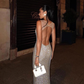 Enchanting Silvery Glittering Sequin Mermaid Long Prom Dress Evening Dress DP6411