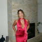 Simple Spaghetti Straps Sheath Long Party Dress Wedding Guest Dress, DP4967