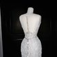 Gorgeous Sleeveless Mermaid Shiny Beading Long Evening Dress Birthday Outfits, DP5096